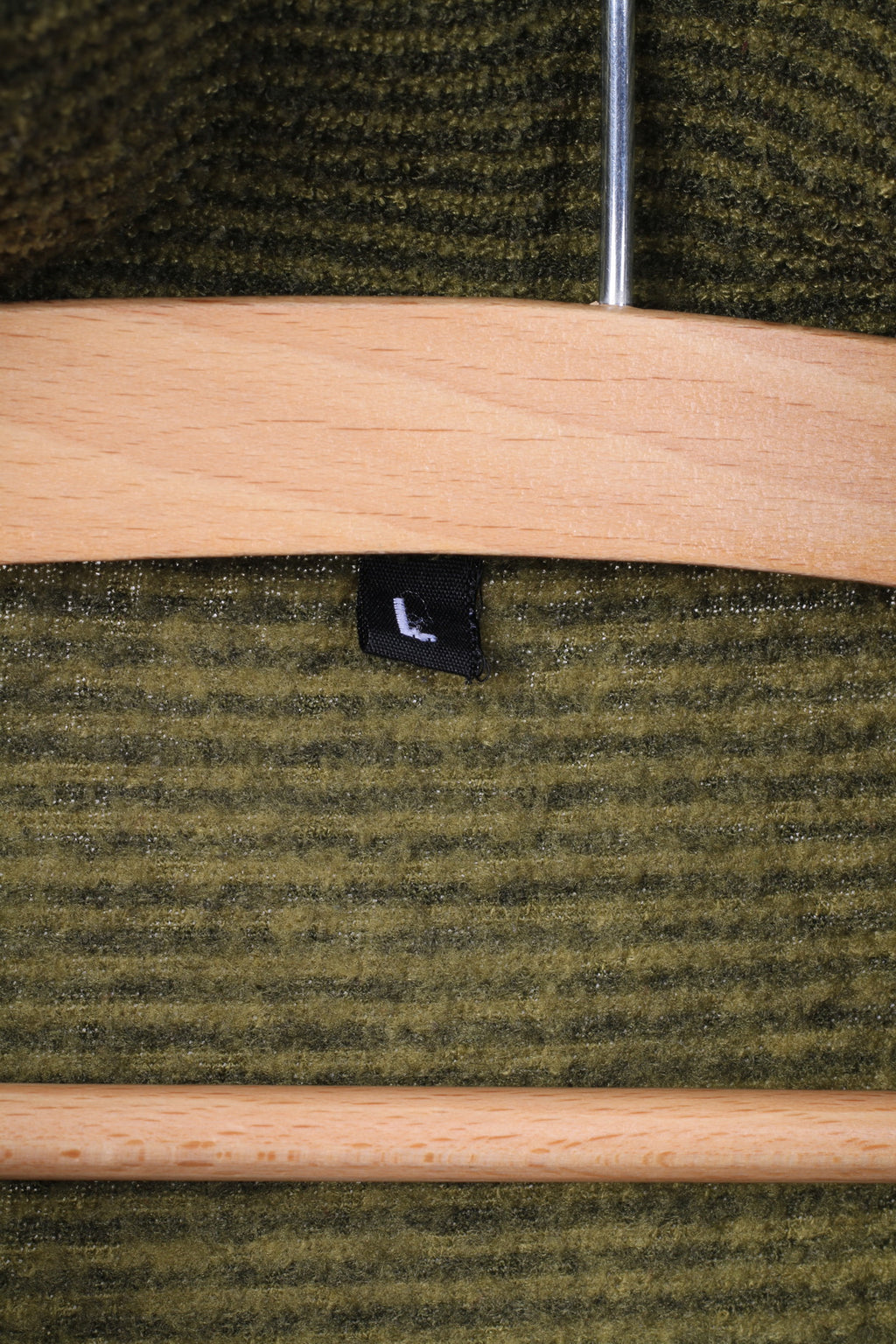 Four Seasons Womens L Fleece Top Green Zip Neck Sweatshirt Casual Top