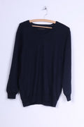 CR Clothing Australia Mens S Jumper Navy Wool Merino V Neck Lightweight Sweater