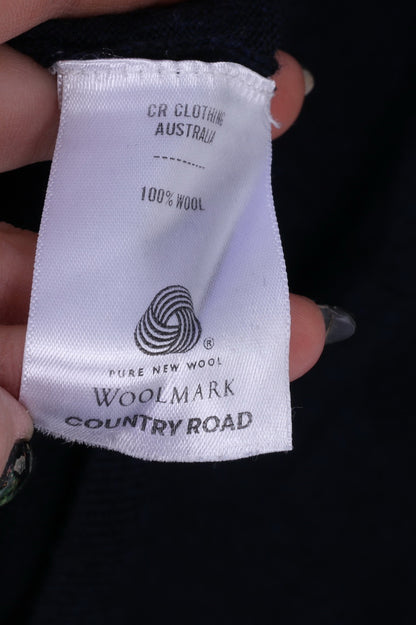 CR Clothing Australia Pull léger à col en V en laine mérinos pour homme S