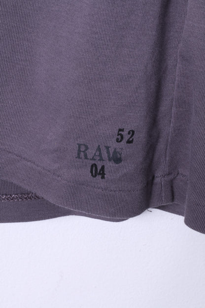 G-Star Raw Mens XL Long Sleeved Shirt Grey Stretch Cotton Radar Granddad Top
