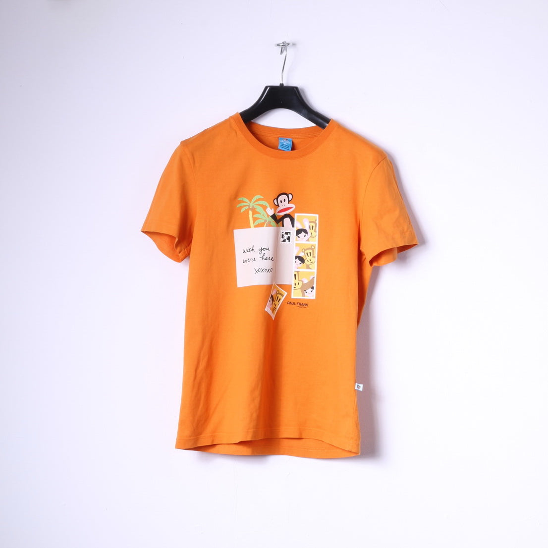 Paul Frank Boys XL 14 Age T-Shirt Orange Graphic Holiday Card Funny Top