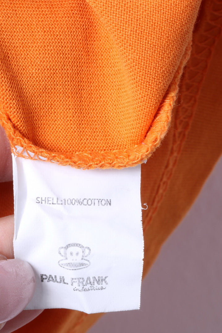 Paul Frank Boys XL 14 Age T-Shirt Orange Graphic Holiday Card Funny Top