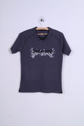Lowe Alpine Womens M Shirt Grey Tourist Outdoor Top Graphic V Neck
