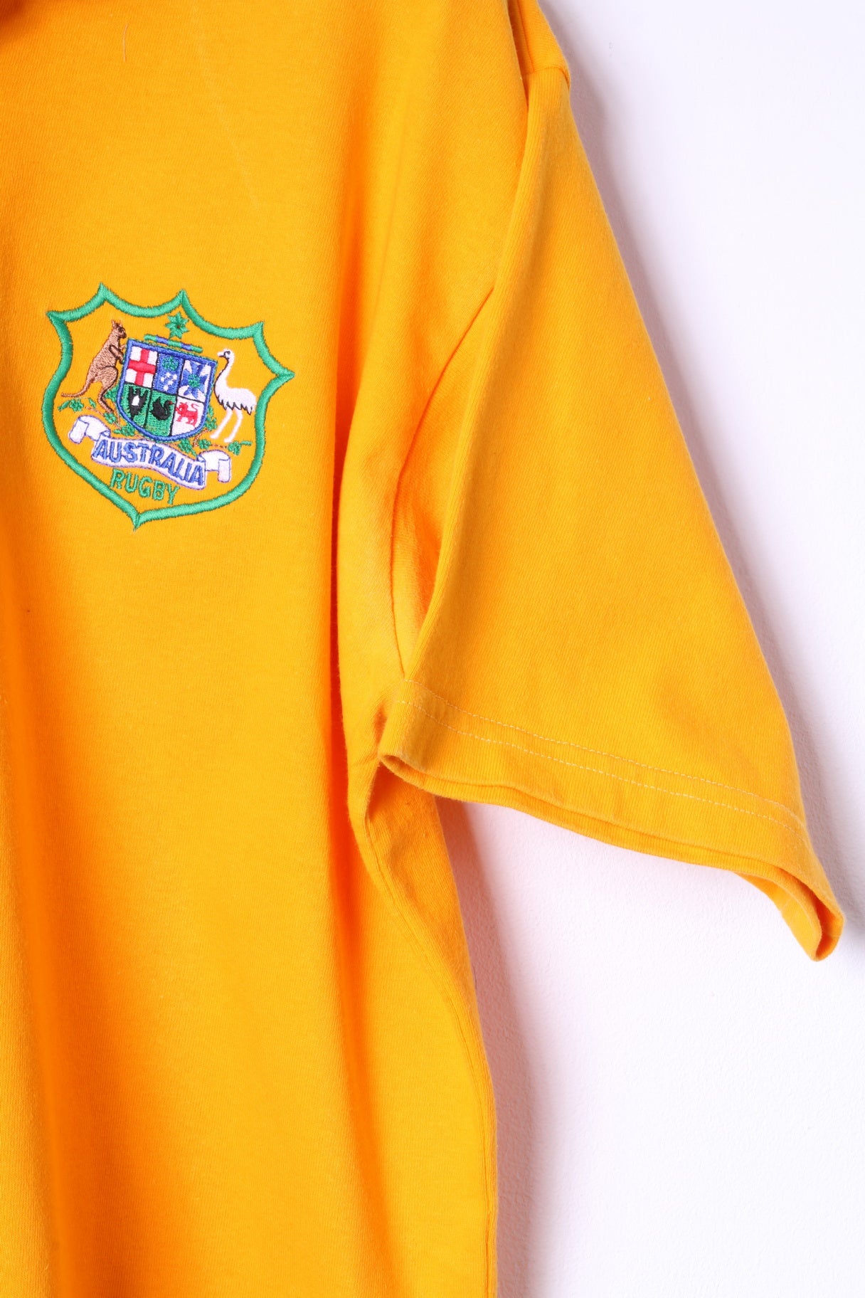 Cotton Traders Men L Polo Shirt Orange 100% Cotton Australia Rugby Top