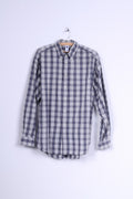GAP Chemise décontractée en coton vert à carreaux à manches longues et col boutonné pour homme