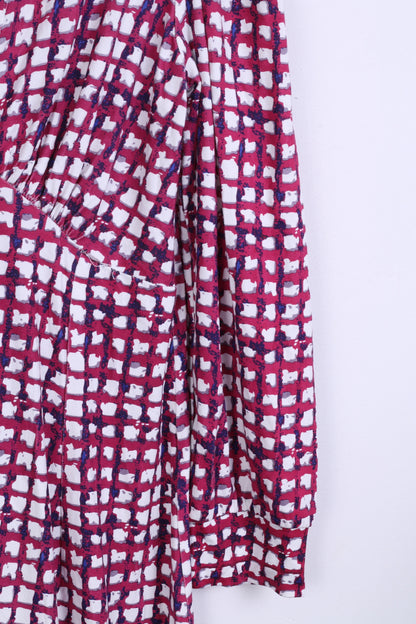 Nuovo abito longuette da donna Aquamrina con scollo a V quadrati rosa
