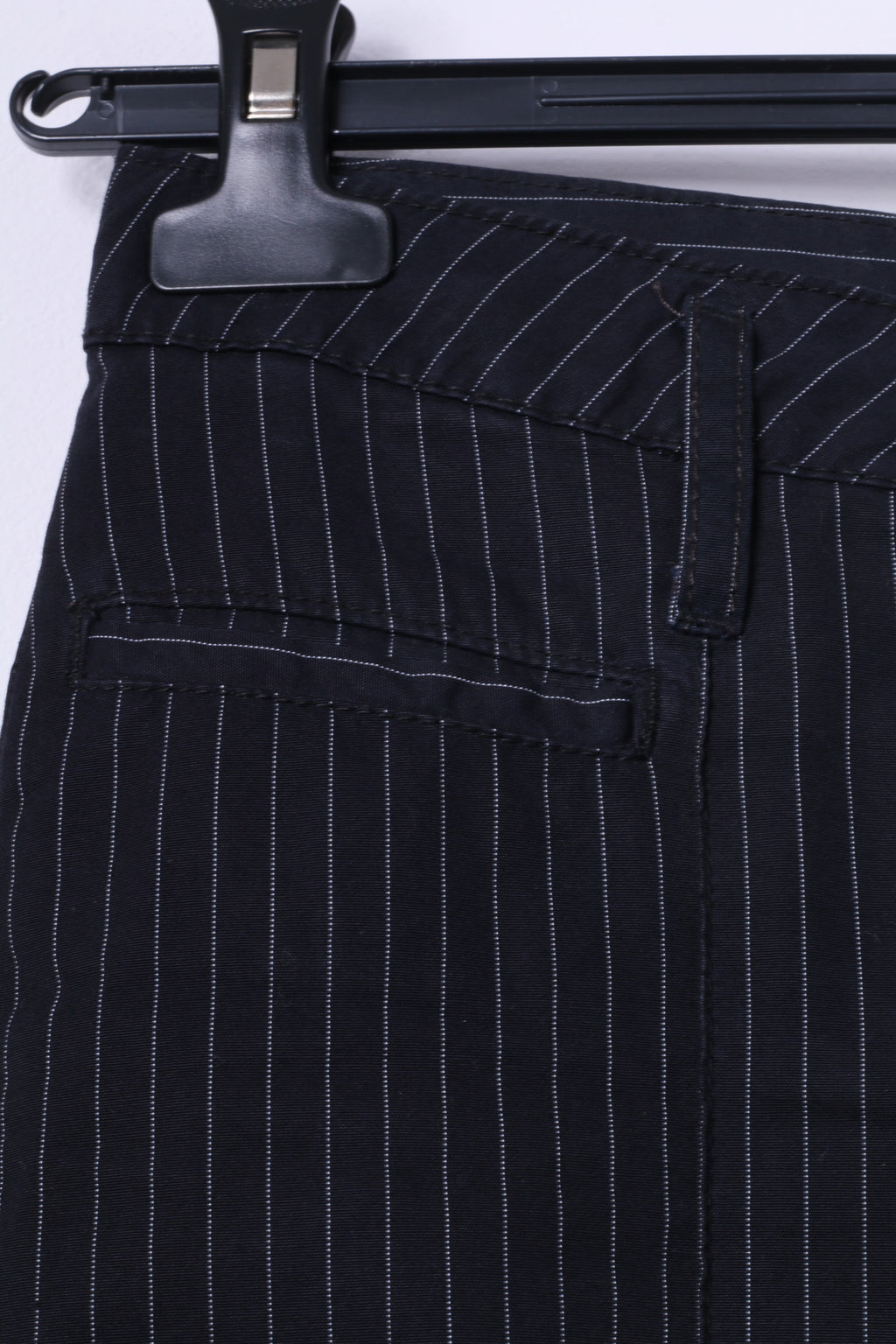 North Sails Pantalon 40 S pour femme Pantalon chino rayé en coton noir classique