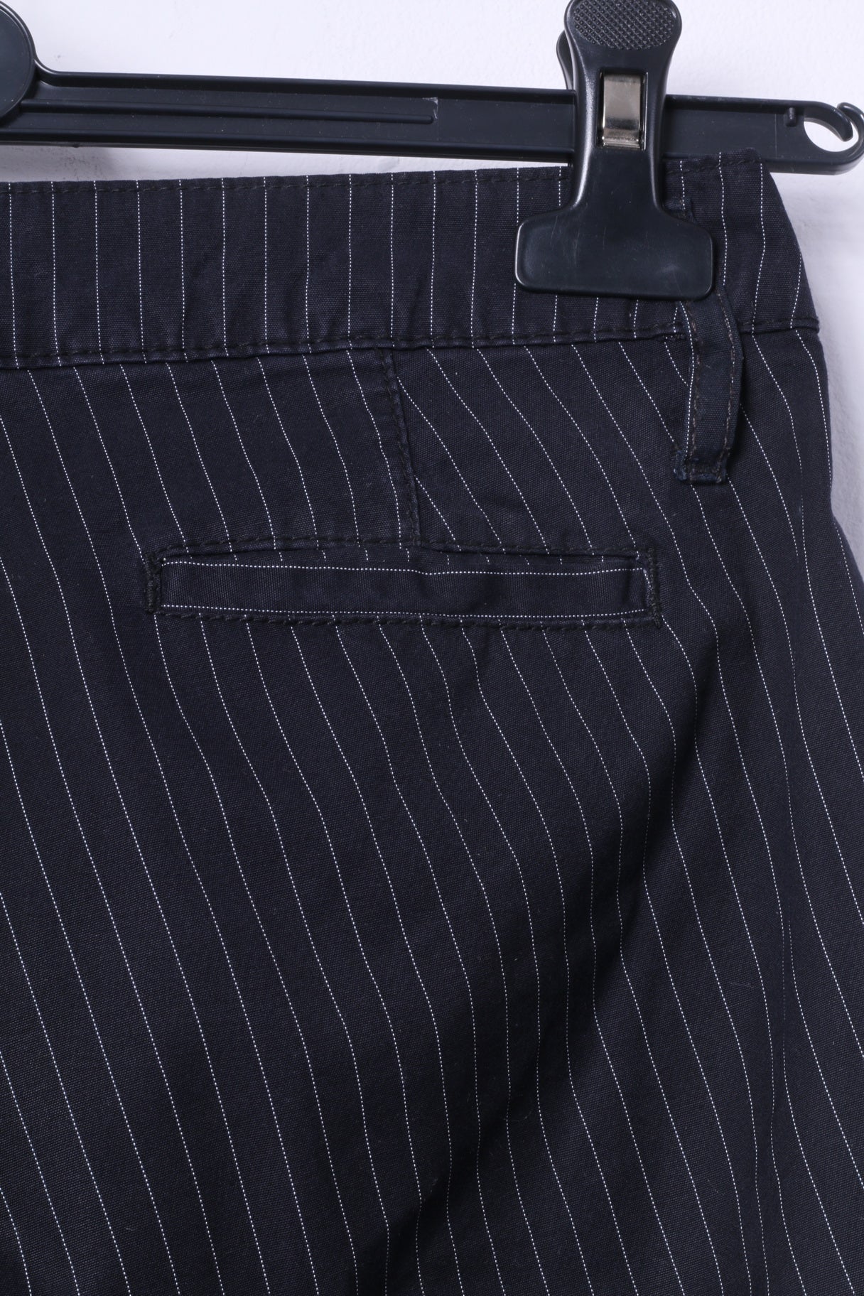 North Sails Pantalon 40 S pour femme Pantalon chino rayé en coton noir classique