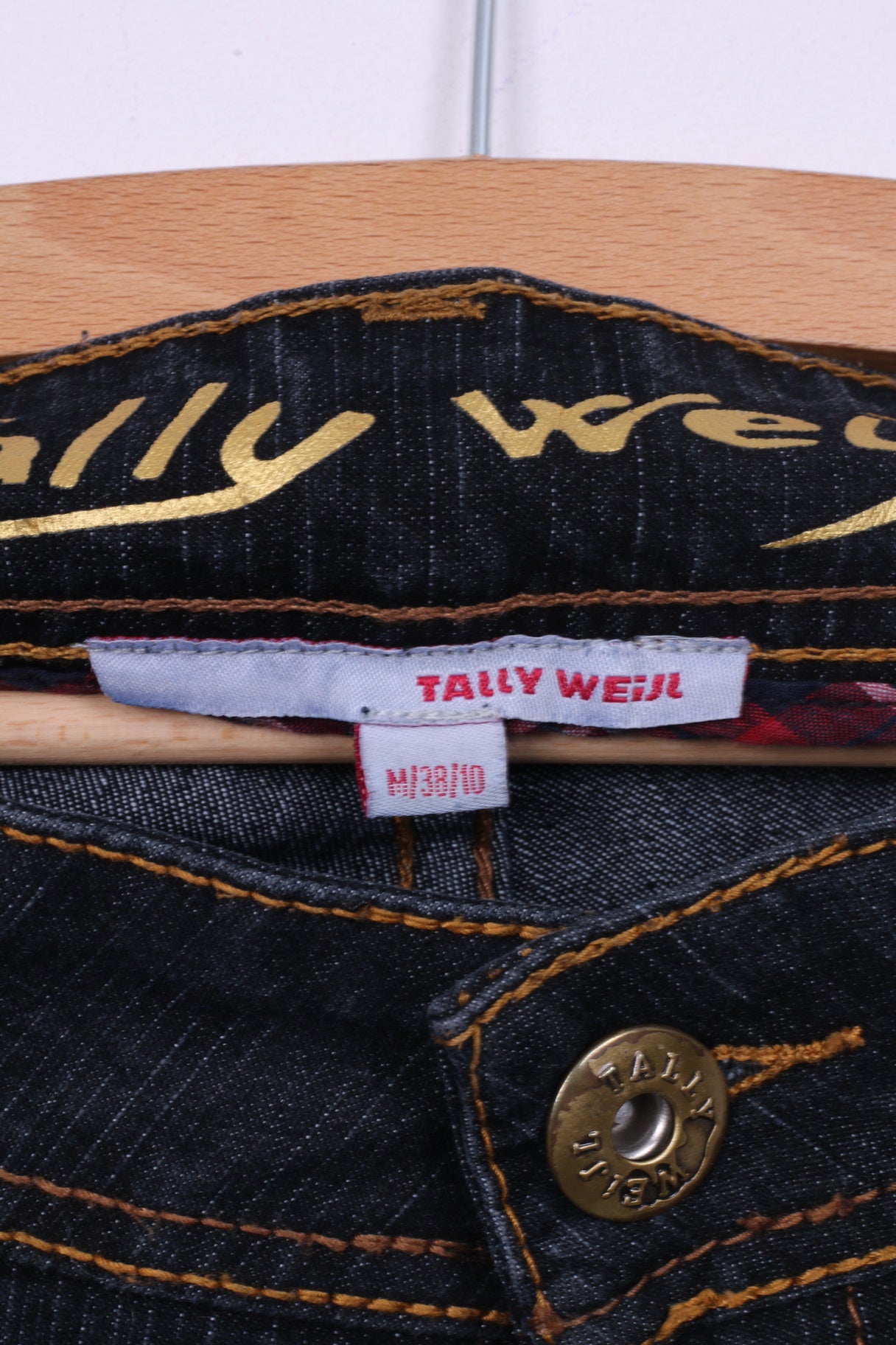 Tally Weijl Donna M 38 Pantaloni Denim Jeans Blu Navy