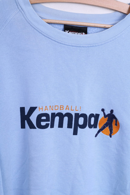 KEMPA Sweat-shirt à col rond pour homme Bleu clair Hanosball Sport