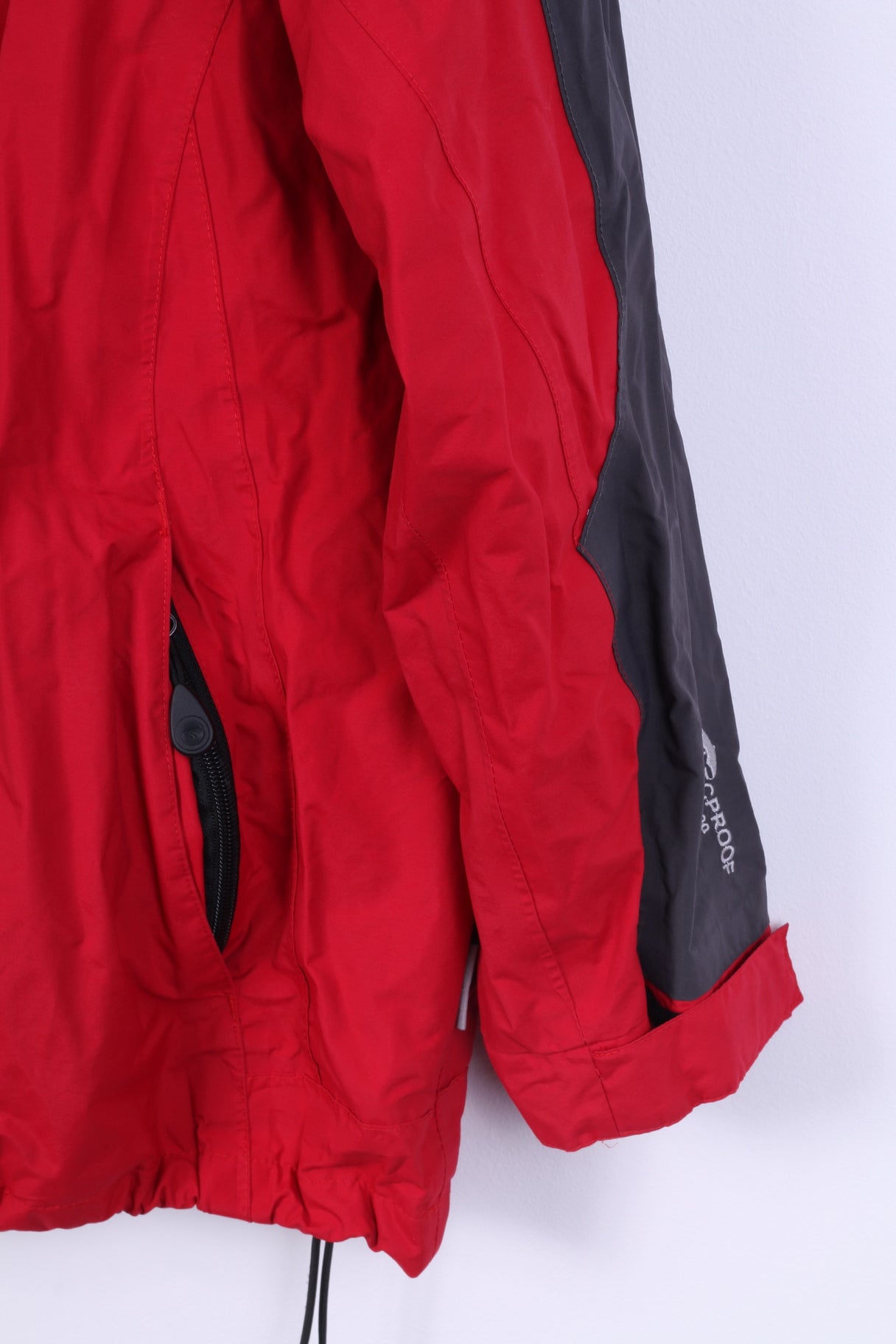 Hi-Tec Mens L Jacket Red Nylon Breathable Waterproof Windproof