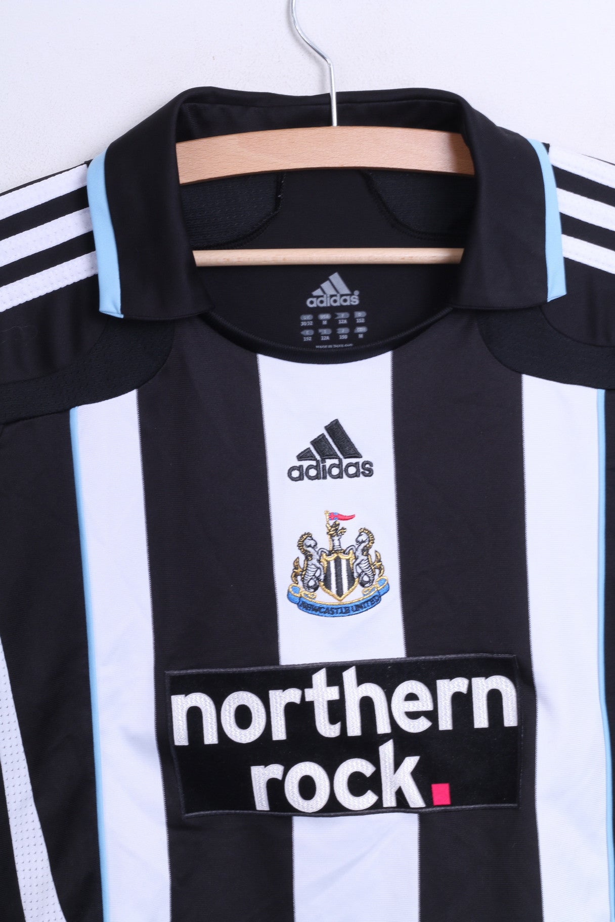 Adidas Newcastle United Ragazzi 12 Età 152 Maglia Maglia da calcio a righe nere
