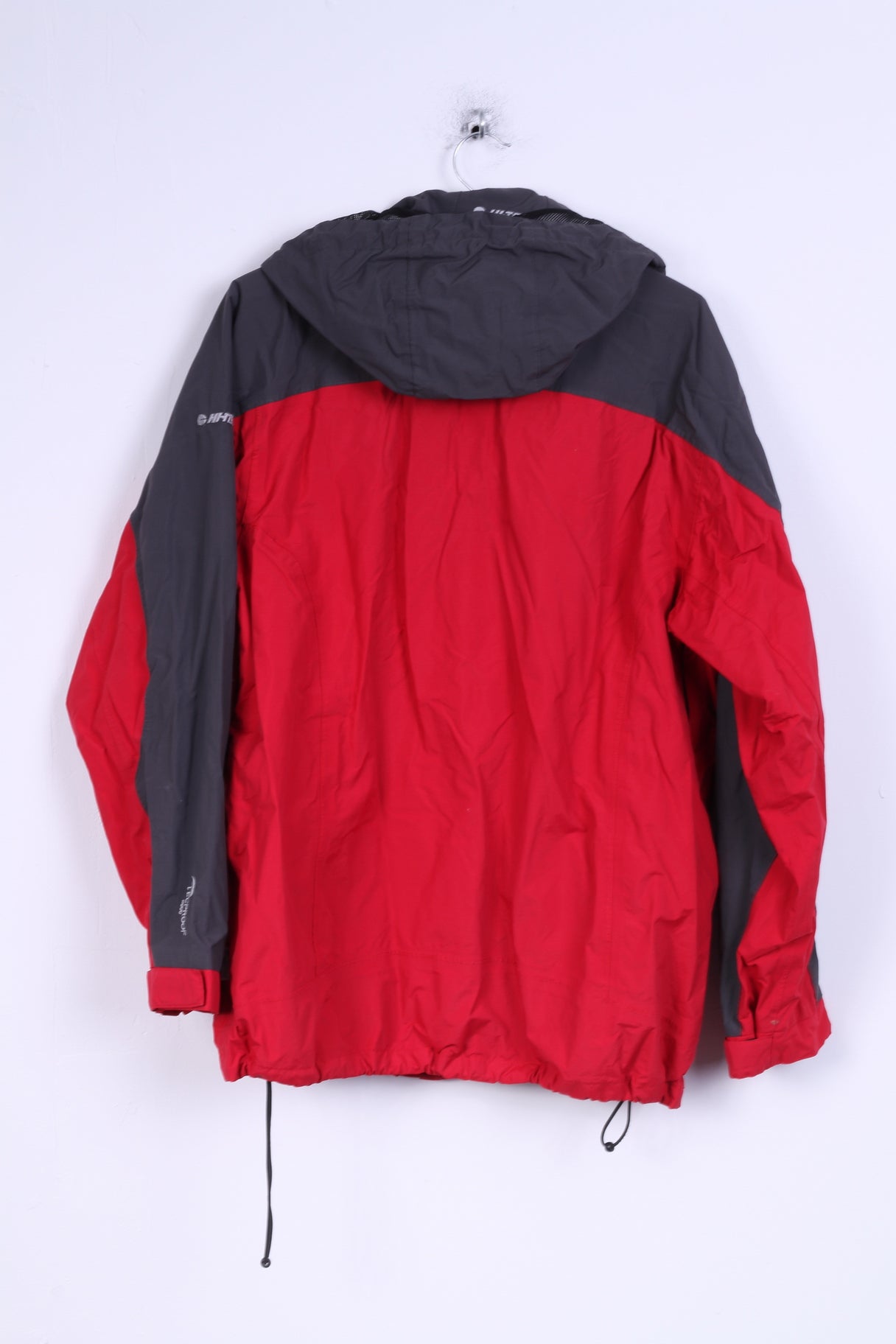 Hi-Tec Mens L Jacket Red Nylon Breathable Waterproof Windproof