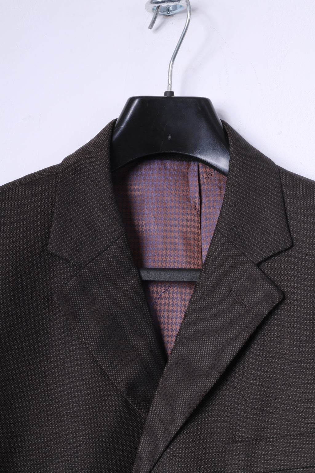 Ben Sherman Uomo 40 Blazer da 102 cm Giacca classica monopetto marrone in 100% lana