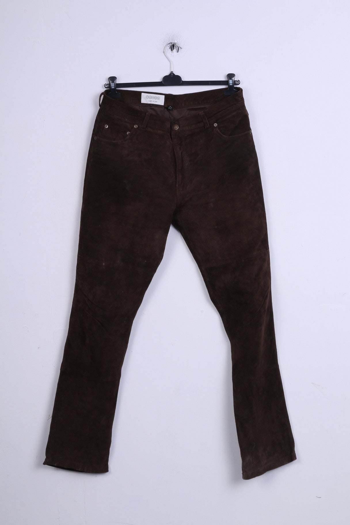 C&A Canada Womens 54 XL Trousers Pants Leather Vintage Brown