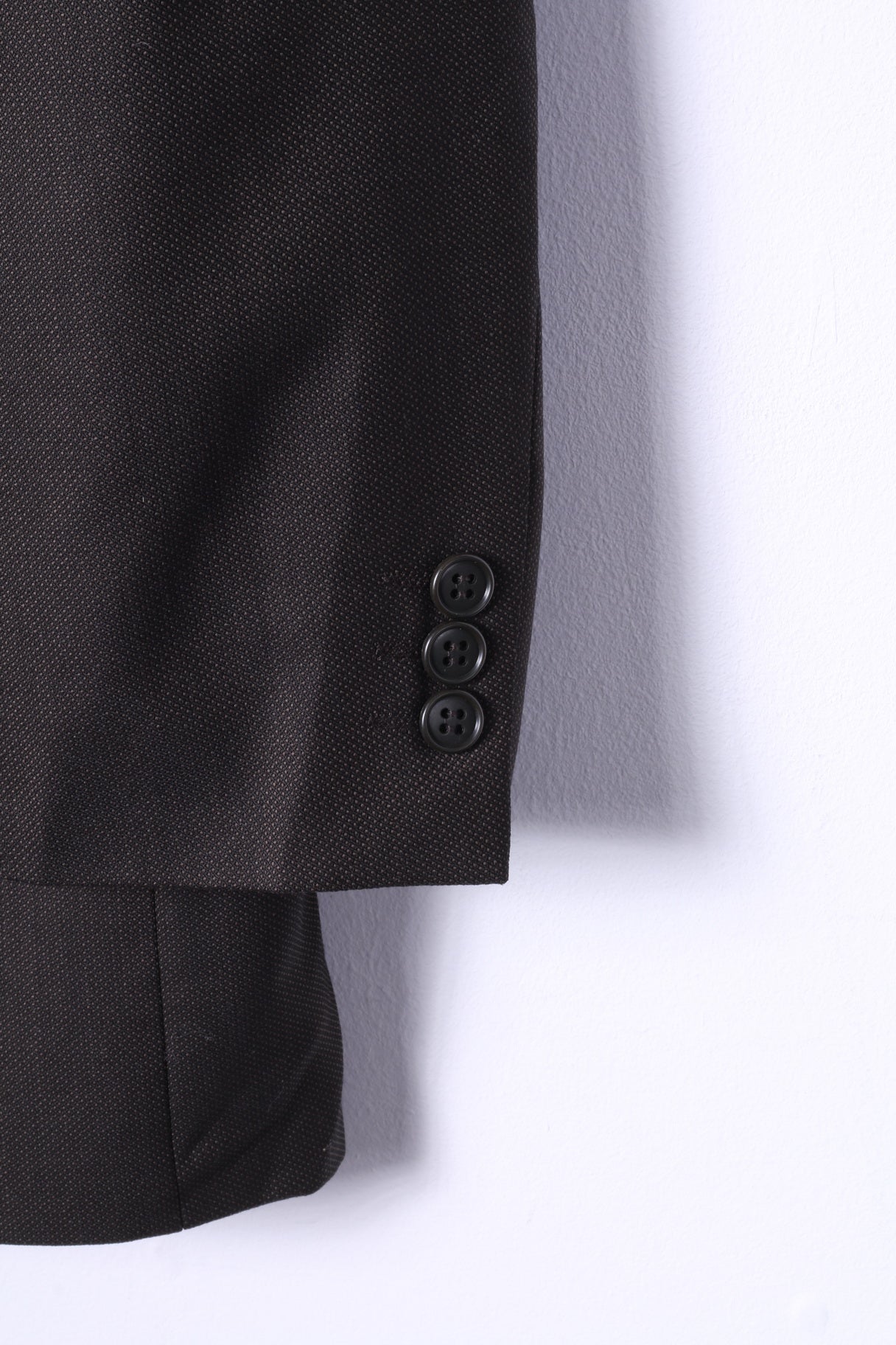 Ben Sherman Uomo 40 Blazer da 102 cm Giacca classica monopetto marrone in 100% lana