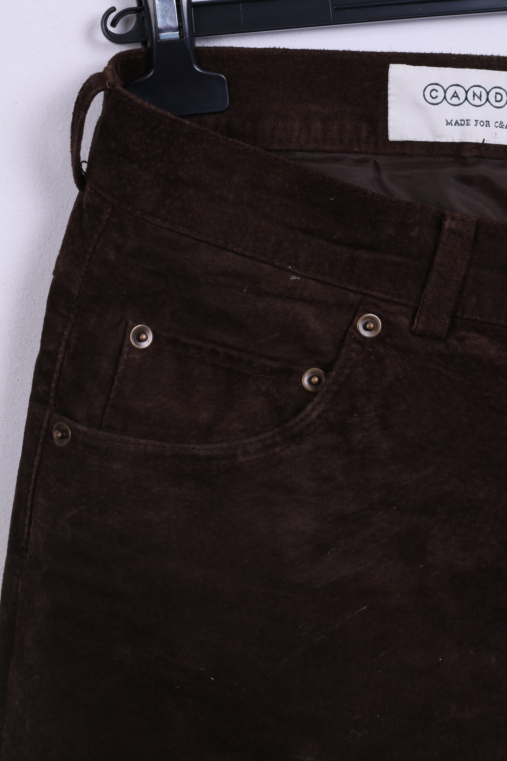 C&amp;A Canada Pantalon 54 XL en cuir vintage marron pour femme