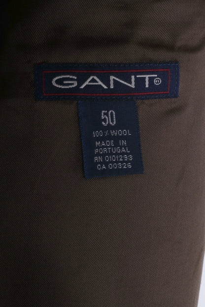 GANT USA Giacca monopetto da uomo 50 40 Blazer in lana verde a spina di pesce