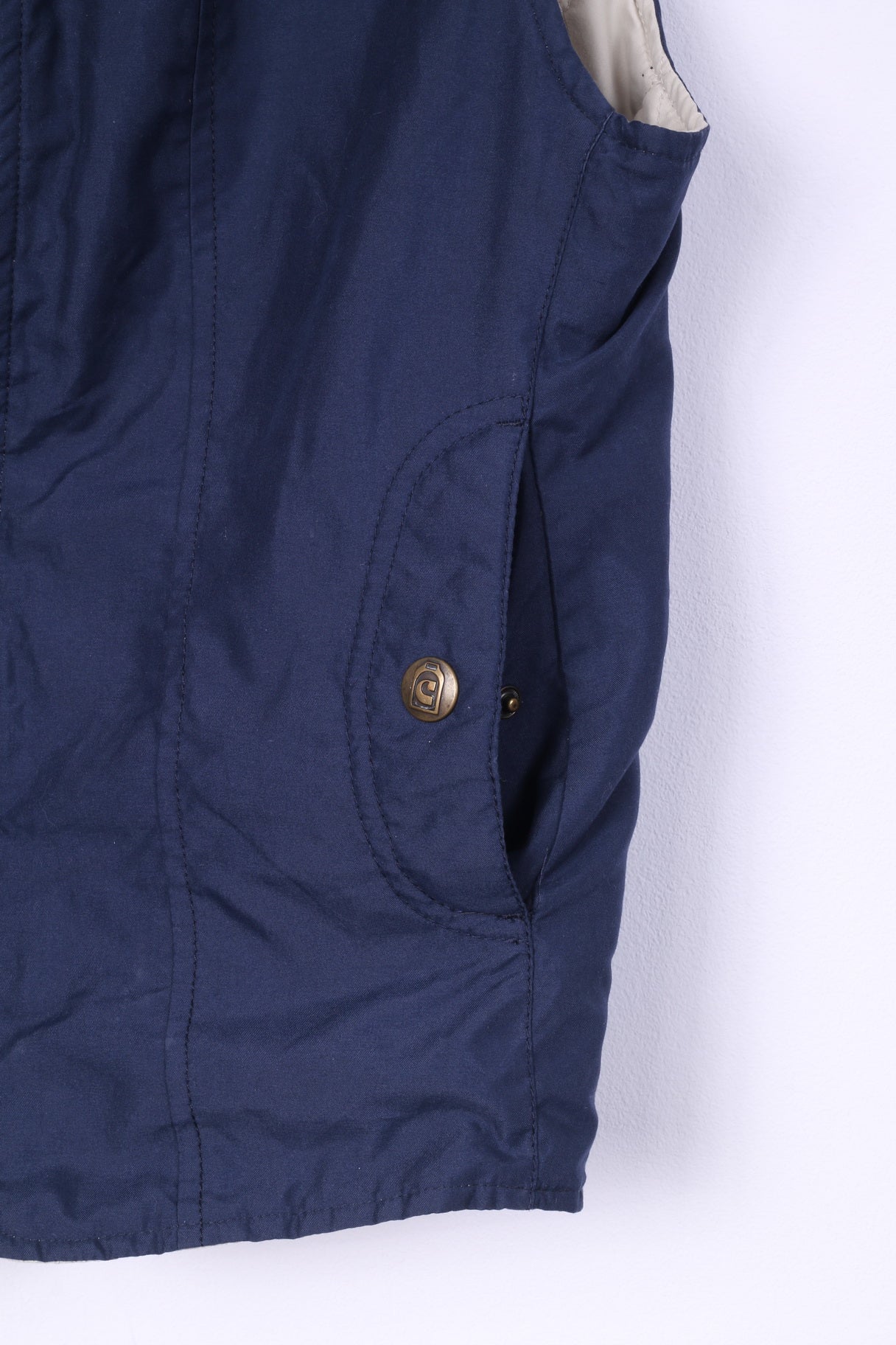 Cavallo Womens 10 S Vest Bodywarmer Double Sided Navy/Beige Nylon Riding