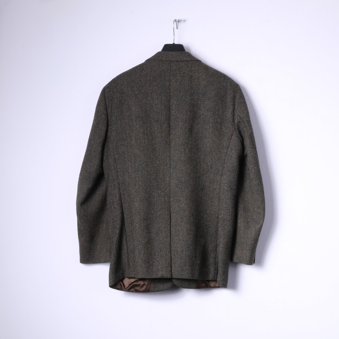 GANT U.S.A. Men 50 40 Blazer Green Wool Herringbone Single Breasted Jacket