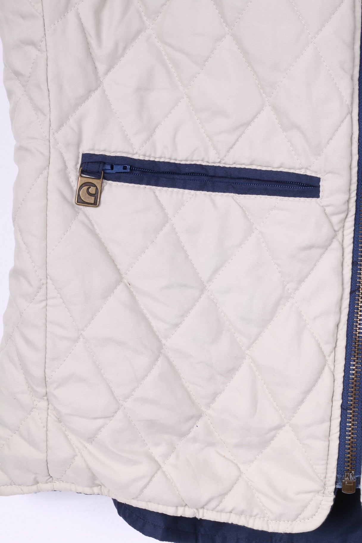 Cavallo Womens 10 S Vest Bodywarmer Double Sided Navy/Beige Nylon Riding