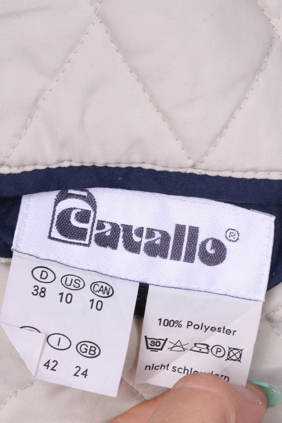 Cavallo Womens 10 S Vest Bodywarmer Double Sided Navy/Beige Nylon Riding