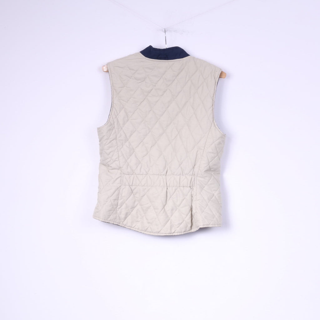 Cavallo Womens 10 S Vest Bodywarmer Double Sided Navy/Beige Nylon Riding