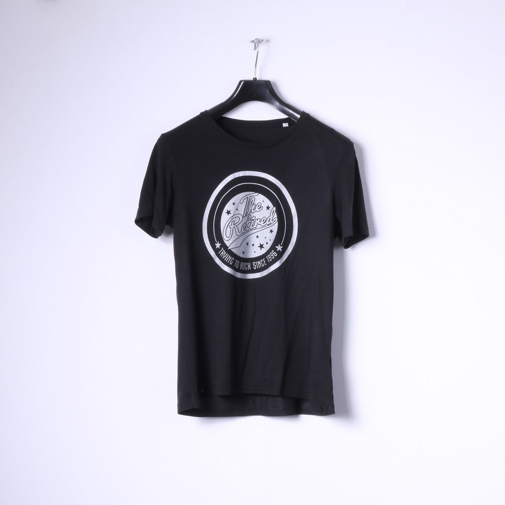 Stella Stanley Womens S T-Shirt Black Organic Cotton The Retired Rock Top