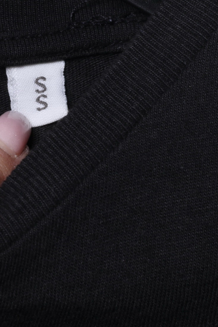 Stella Stanley Womens S T-Shirt Black Organic Cotton The Retired Rock Top