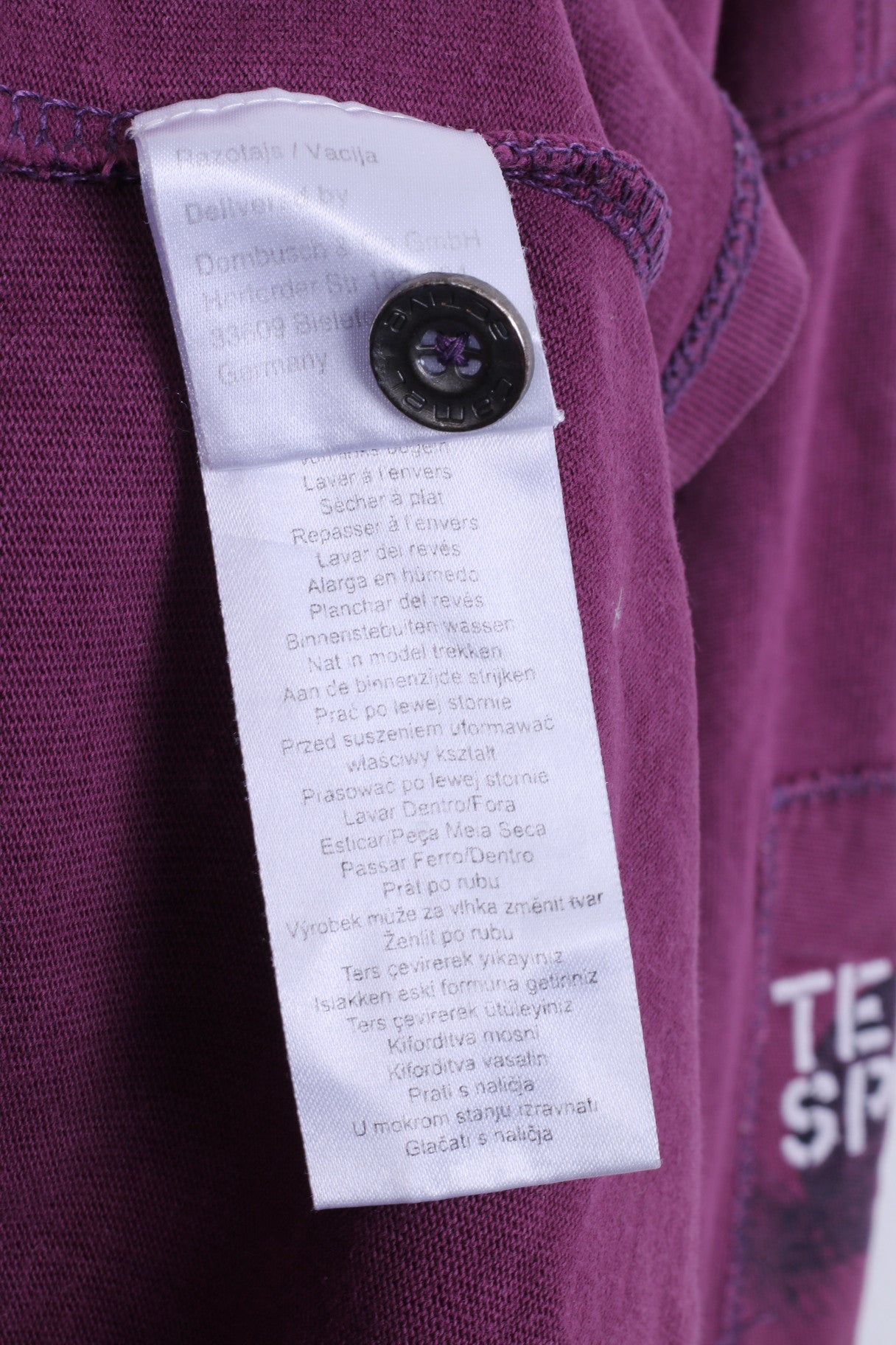 Polo da uomo Camel Active L, manica lunga con bottoni dettagliati viola