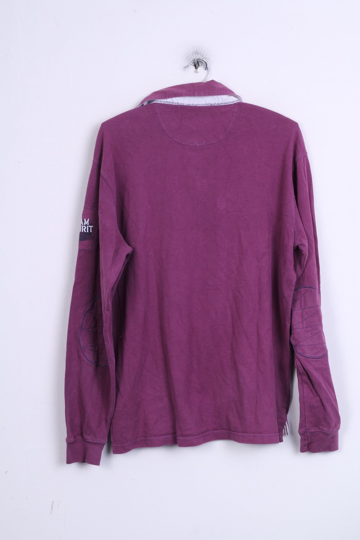 Polo da uomo Camel Active L, manica lunga con bottoni dettagliati viola