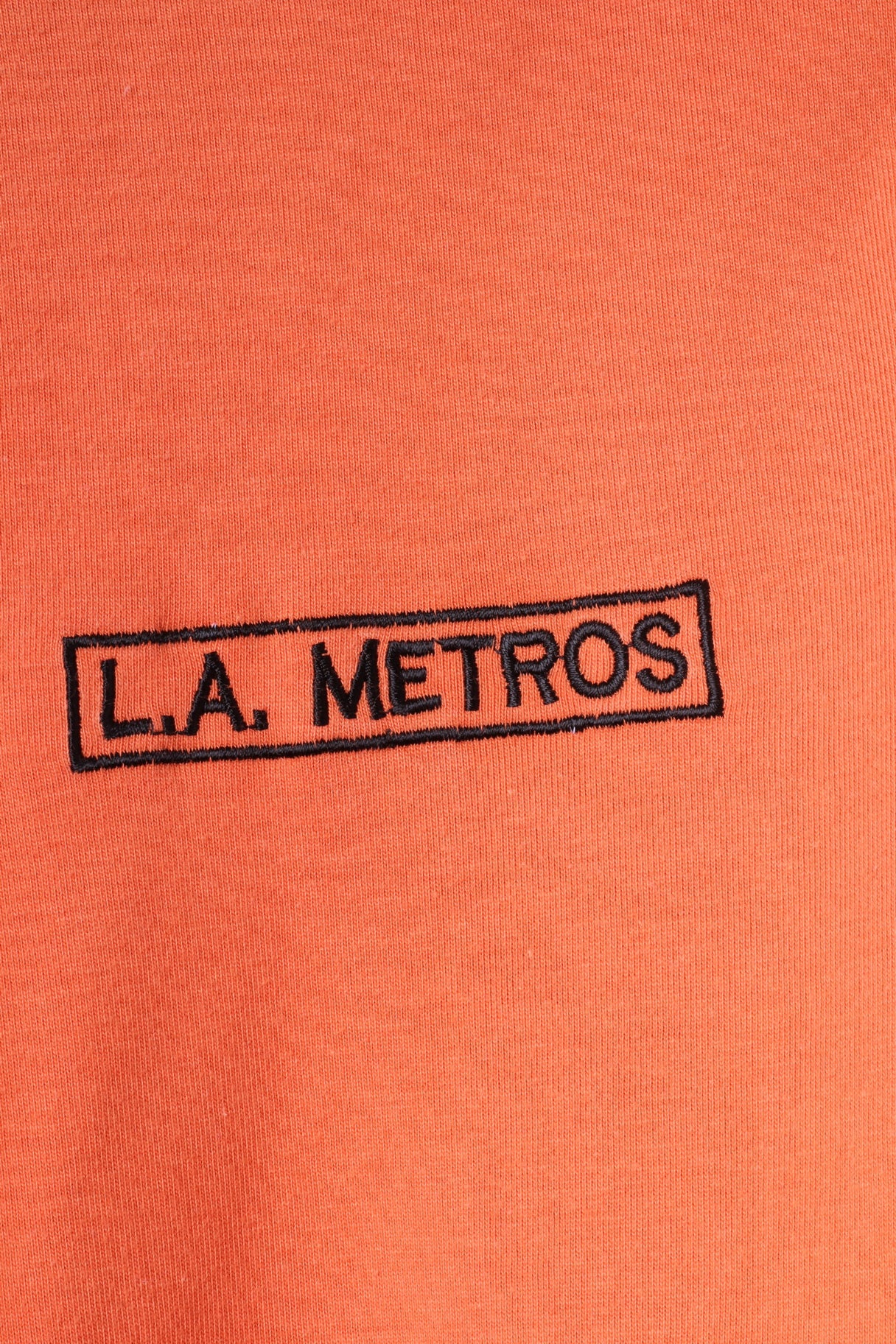 Hockey Tko Mens M Polo Shirt Orange L.A. METROS #17 Zip Neck Top