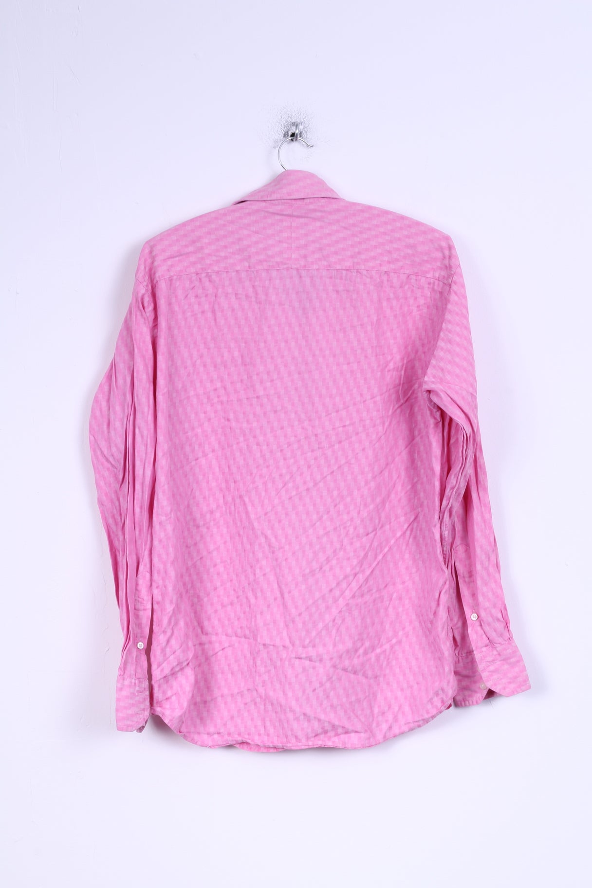 TM Lewin Chemise décontractée pour homme en coton rose Milan Sim Fit à manches longues 16 35 M