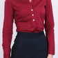 United Colors Of Benetton Womens XS Casual Shirt Elegant Burgundy - RetrospectClothes