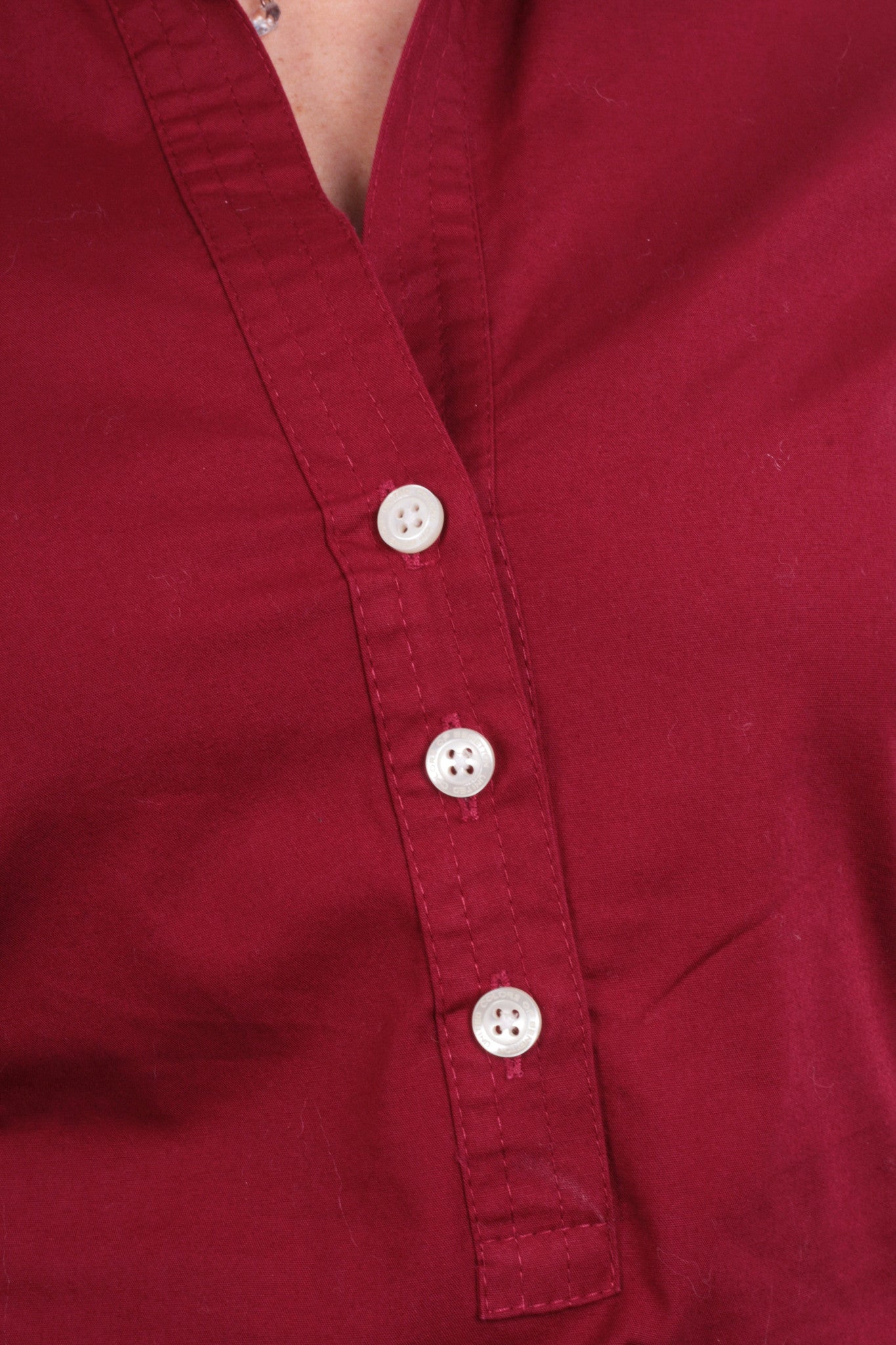 United Colors Of Benetton Womens XS Casual Shirt Elegant Burgundy - RetrospectClothes