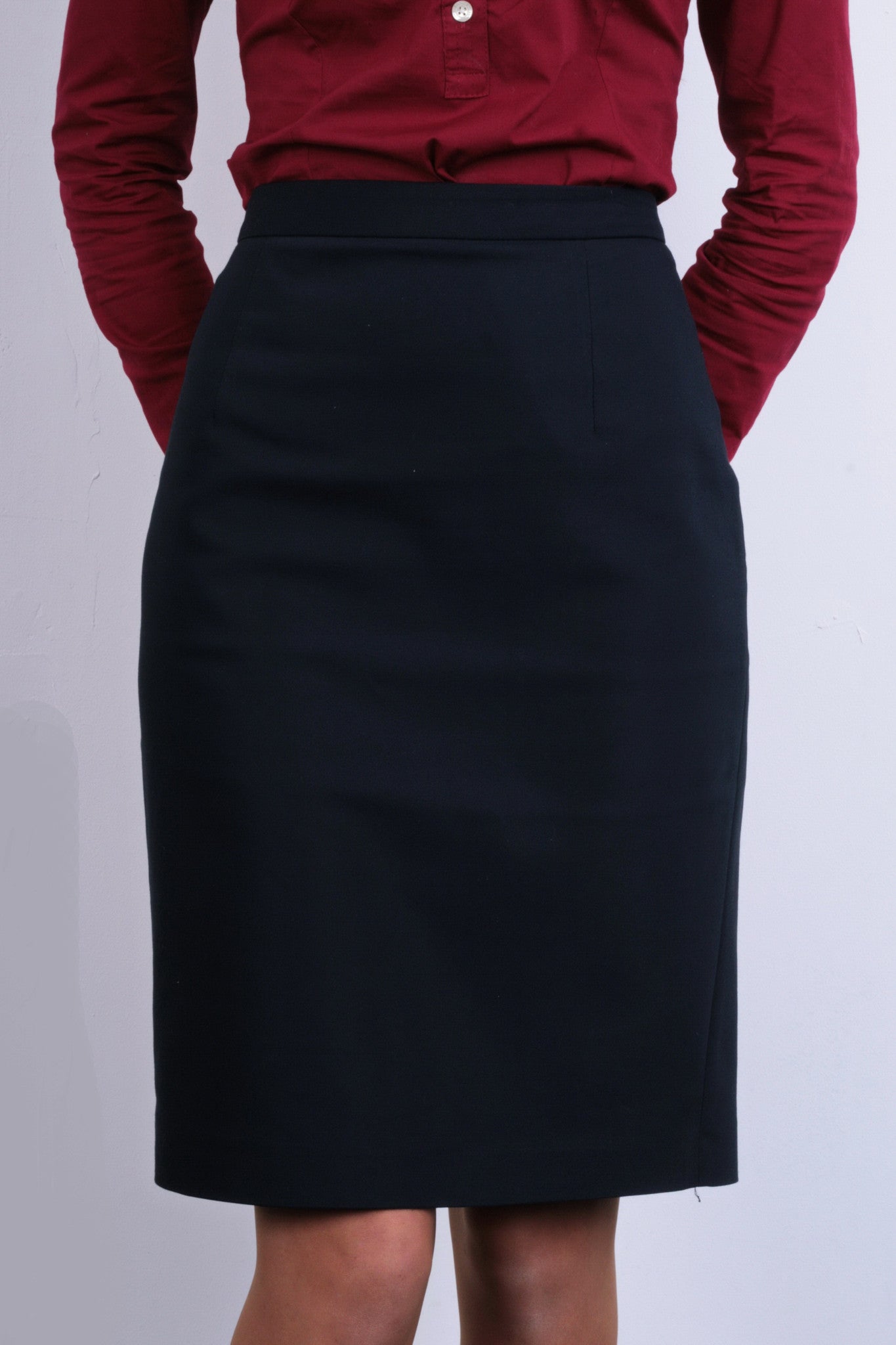 Zara Basic Womens S Elegant Skirt Royal Blue Office Work - RetrospectClothes