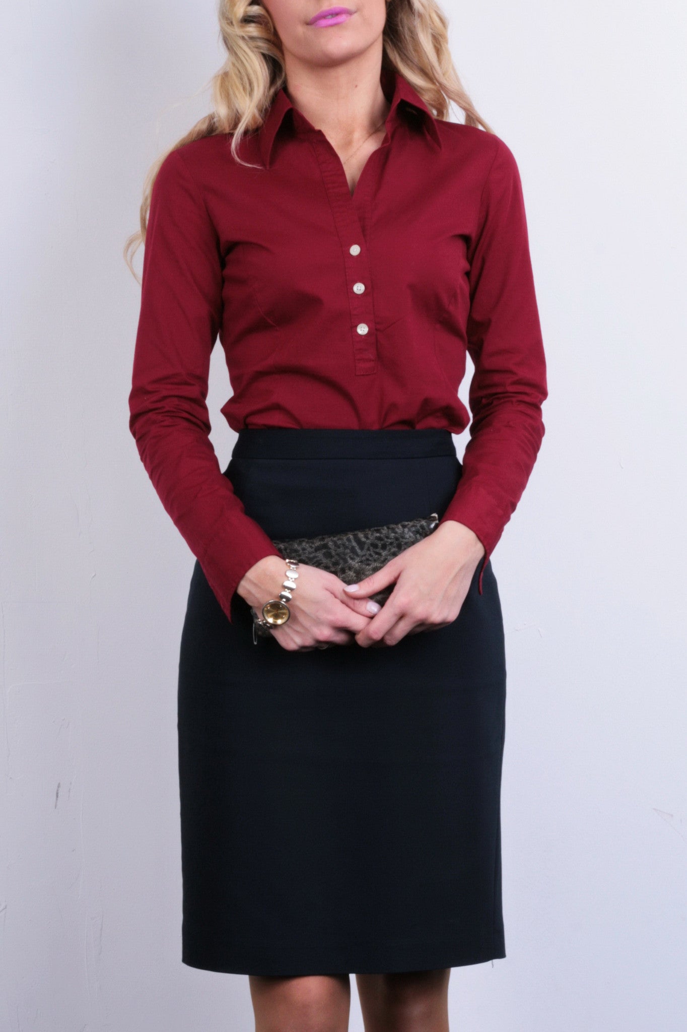 Zara Basic Womens S Elegant Skirt Royal Blue Office Work - RetrospectClothes