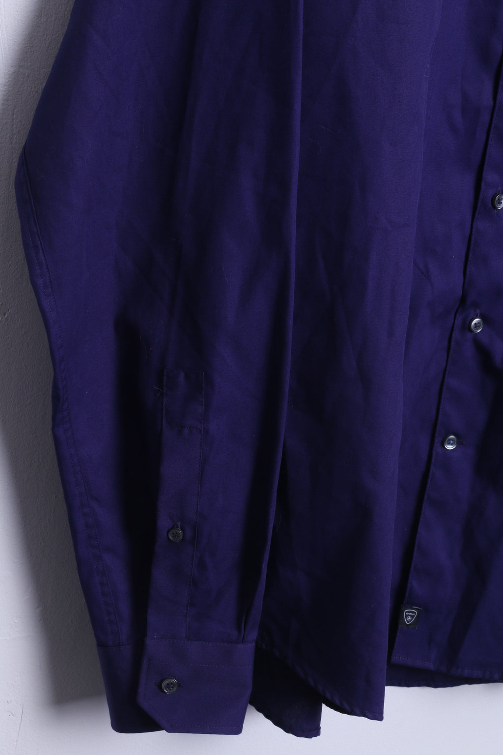 Strellson Mens 43 17 Casual Shirt Purple Shaped Fit Cotton - RetrospectClothes