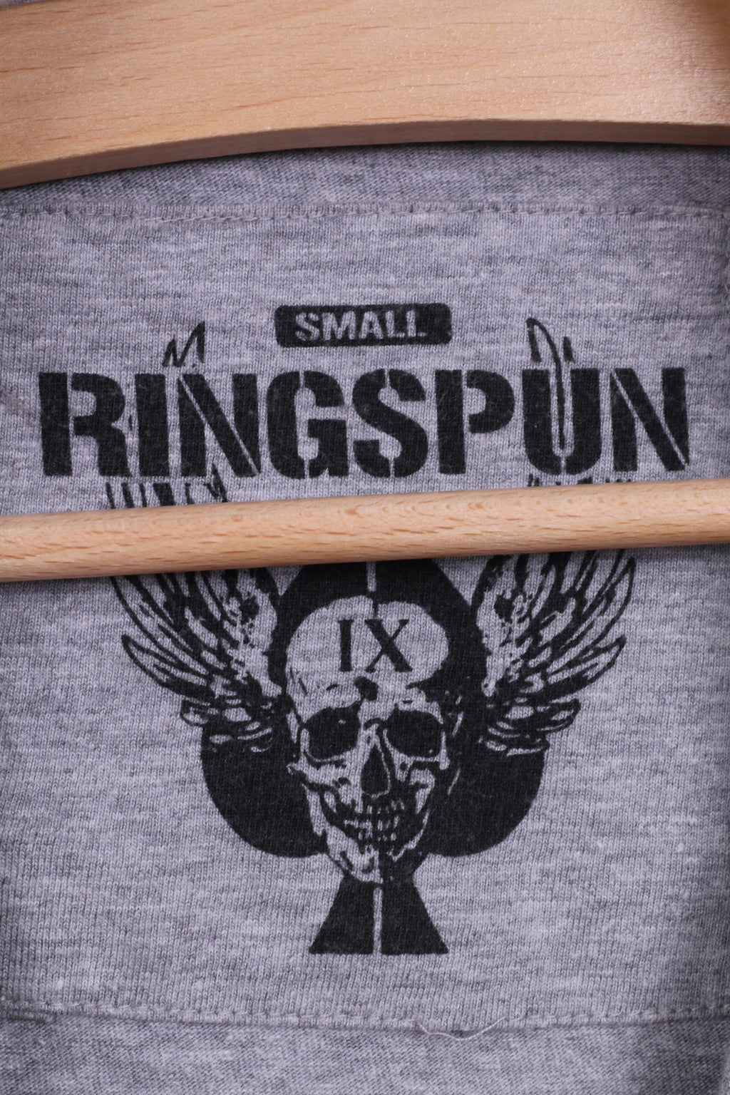 Polo da uomo Ringspun S in cotone grigio da donna con bottoni dettagliati