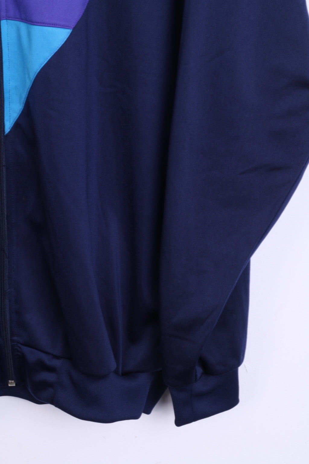 Sportive Mens XL Sweatshirt Navy Sport Warm Up Jacket - RetrospectClothes