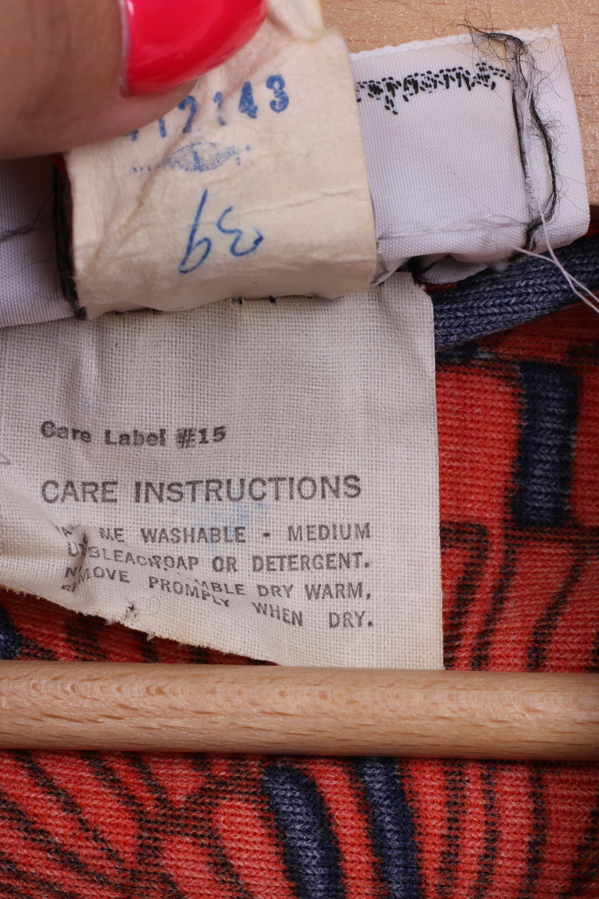 Arlene Andrews Chemisier tunique rouge pour femme 12 M avec col zippé vintage rétro 
