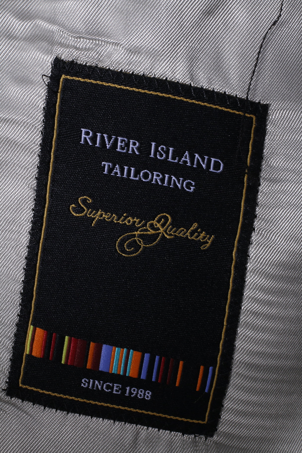 New River Island Mens 44R Blazer Black Striped Superior Quality Single Breasted Jacket