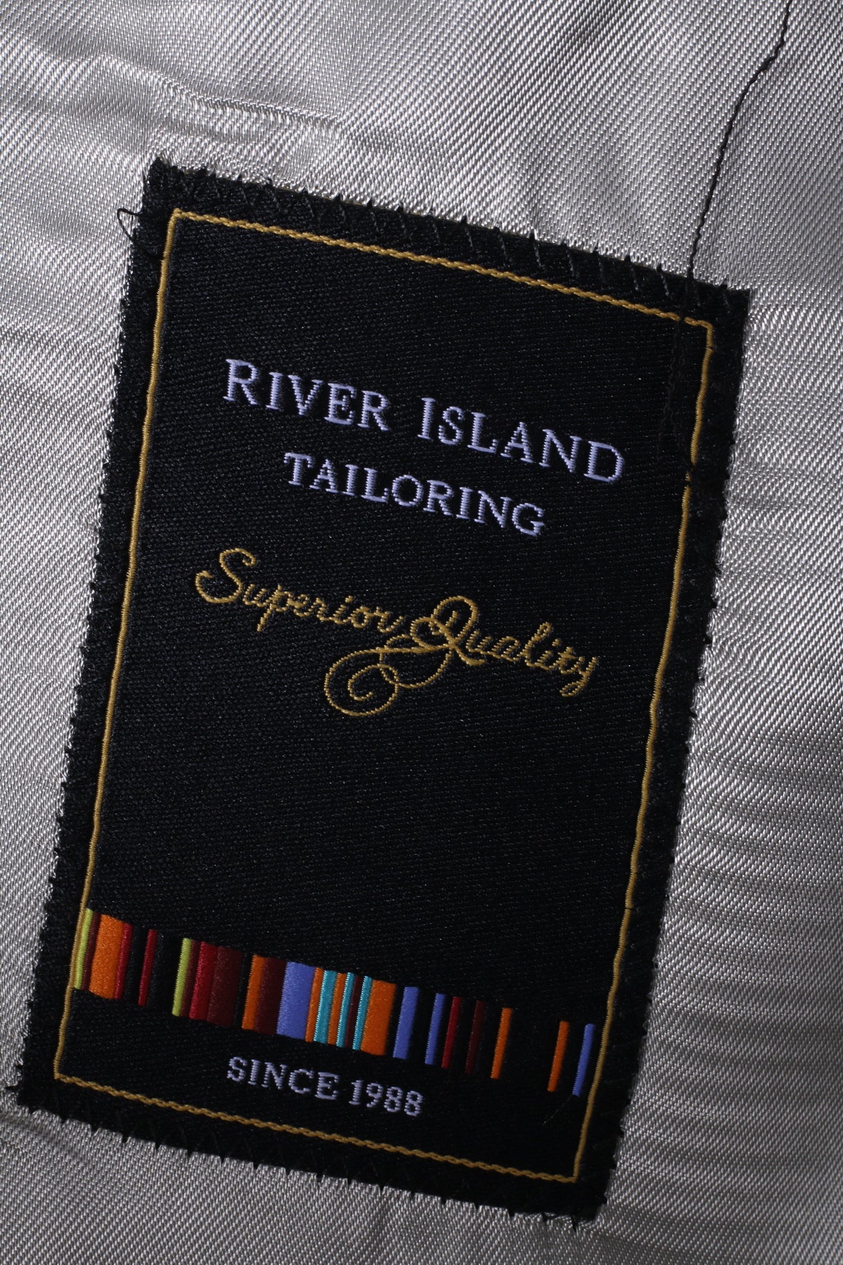 New River Island Mens 44R Blazer Black Striped Superior Quality Single Breasted Jacket