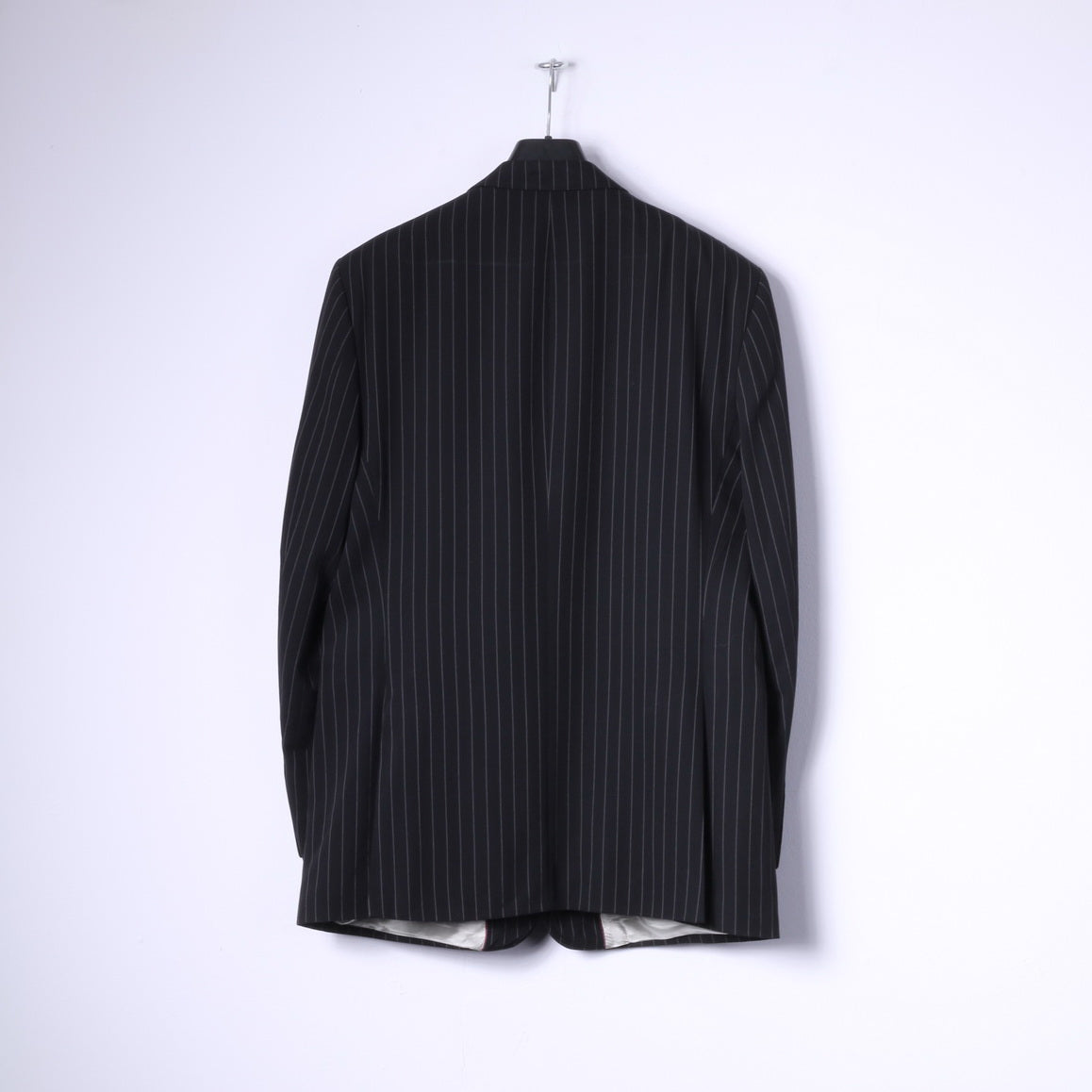 New River Island Mens 44R Blazer Black Striped Superior Quality Single Breasted Jacket
