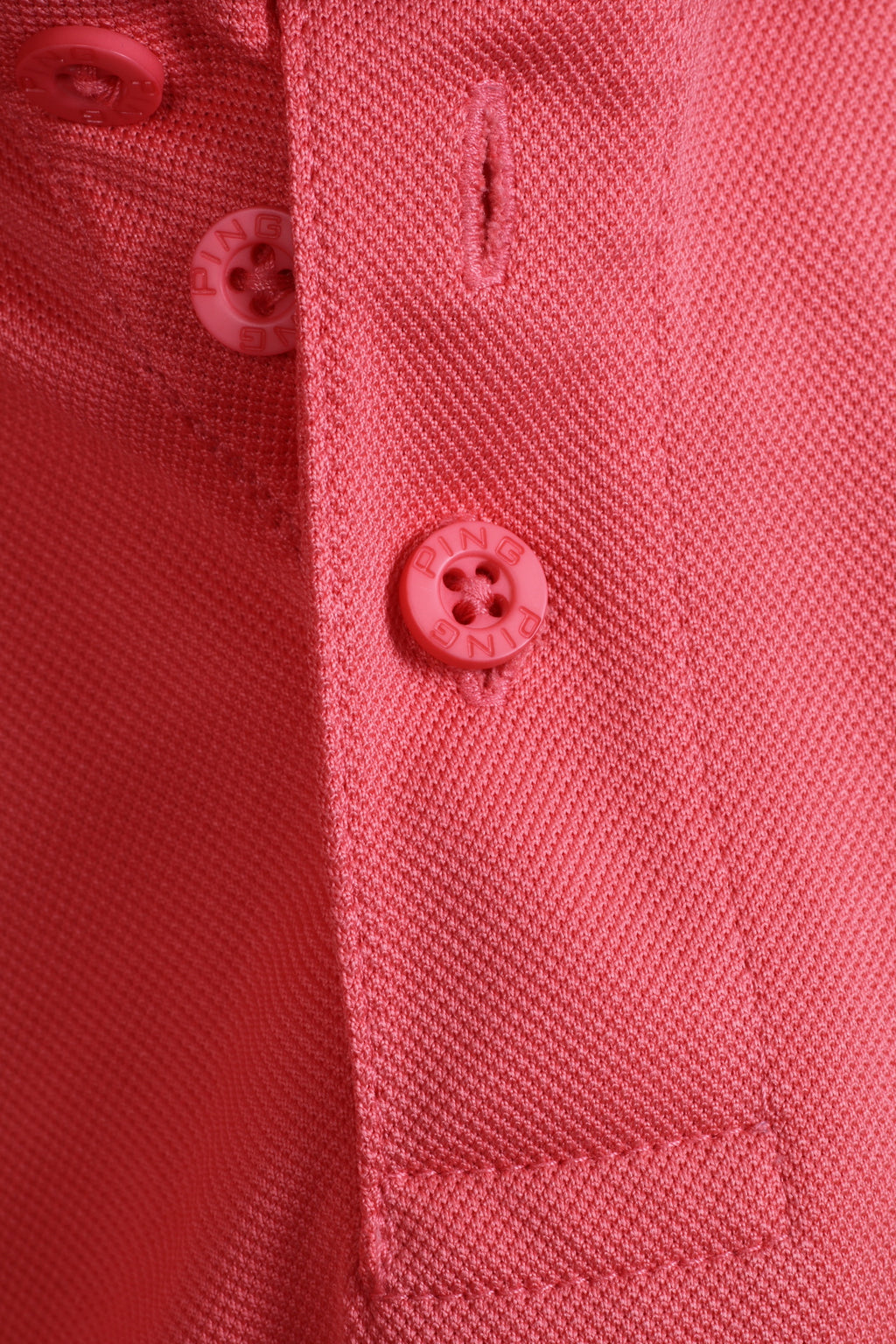 PING Boys  XLJ  14 Age Polo Shirt Golf Shirt Detailed Buttons Peach