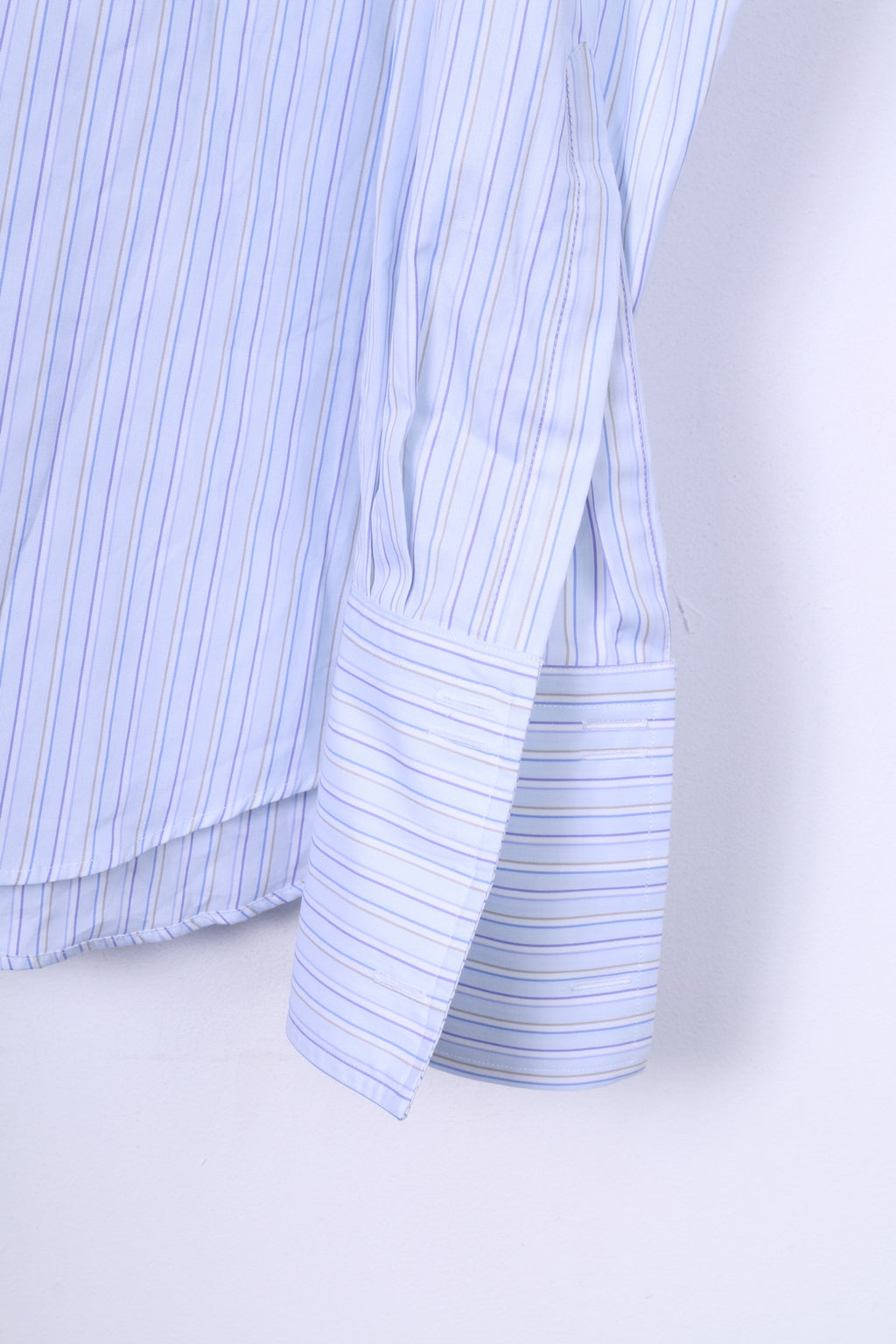 Charles Tyrwhitt Chemise formelle pour homme 17 43 Coupe ajustée rayée Bleu