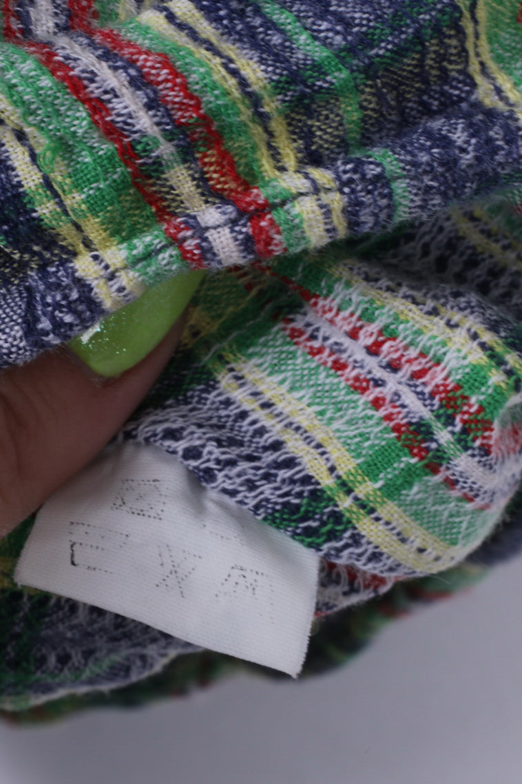 Le Frog Mens M 38/40 Casual Shirt Multicolor Check Vintage