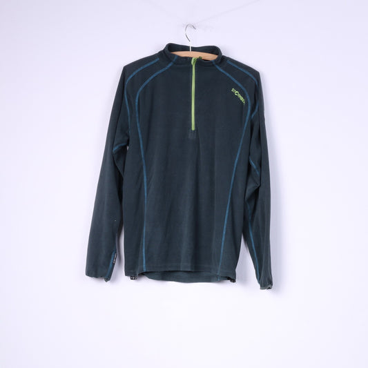Stormberg Mens M Fleece Top Vert Sportswear Top Sweatshirt Col Zippé 