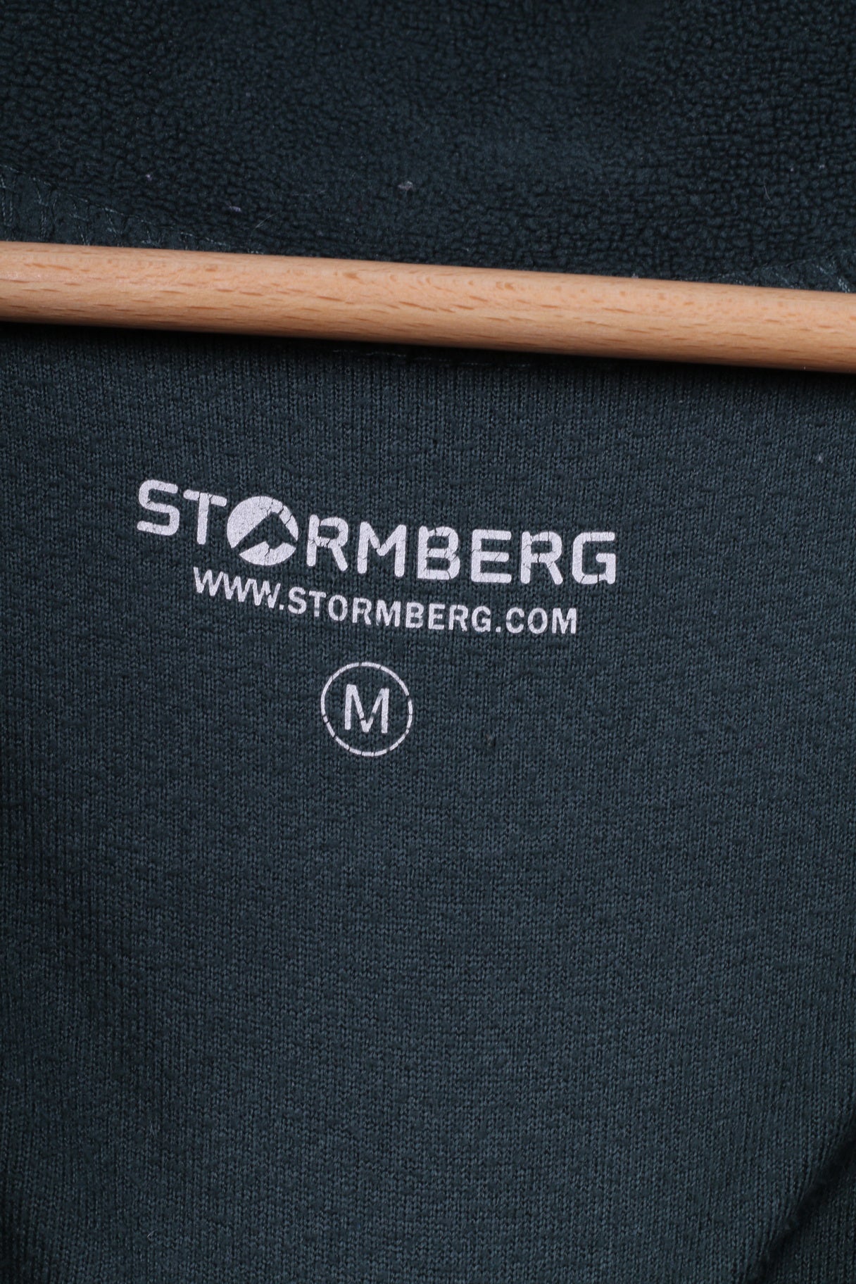 Stormberg Mens M Fleece Top Green Sportswear Top Sweatshirt Zip Neck