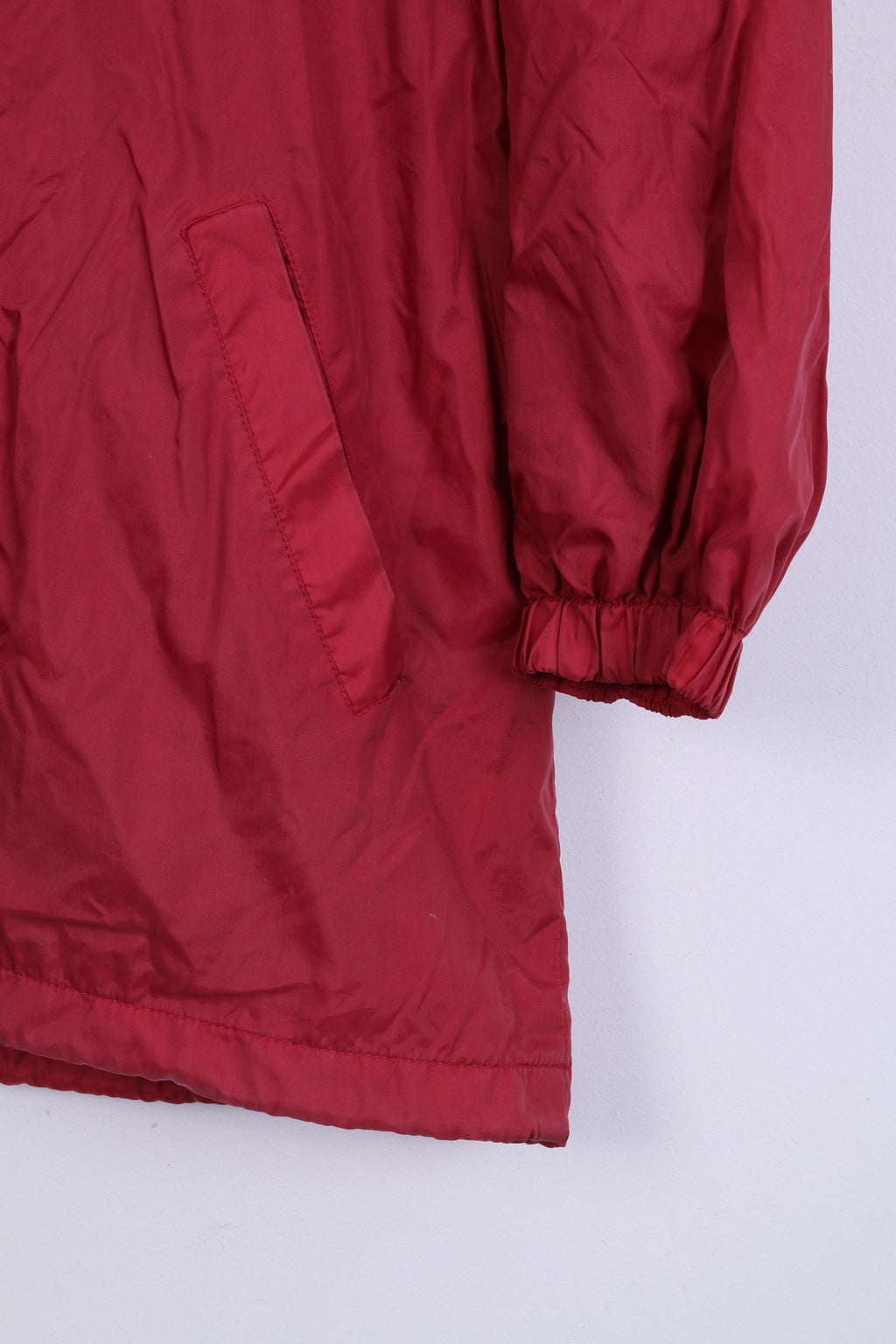 Keep Fun Unisex 176 M Jacket Nylon Burgundy Hooded Light Top Fun Wear Graphic